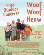 The band wears bright colors against rolling hills and a blue sky.