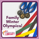 3 medals against a white background with Olympic flag-colored stripes across the bottom