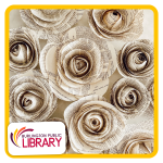Roses made from pages of old books