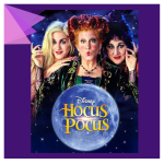 DVD cover of the 1993 movie Hocus Pocus. Features Sarah Jessica Parker, Bette Middler, and Kathy Naj