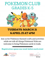 Pokémon Club (Grades K-5)