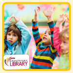 three toddlers stretch their arms up over their head