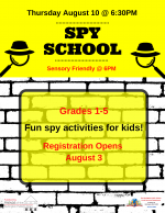 Sensory Friendly Spy School (B, MCI)
