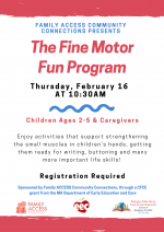 The Fine Motor Fun Program (Click Event To Register)