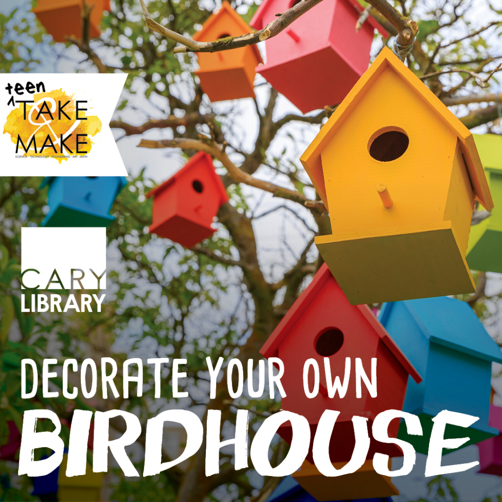 03/24/2025 Teen Take and Make Painted Birdhouses (gr 612) Cary