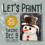 winter snowman painting