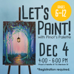 Artwork on blue background