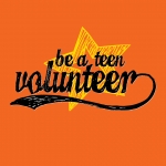 Orange background with rising star and text
