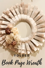 book page wreath