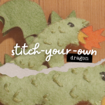 a sewn felt dragon