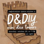 a laser cut wooden dice tower