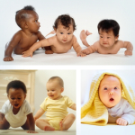 An image with photos  of happy babies