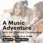Concord conservatory teacher instructing young violinist 