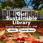 Fall leaves in front of Main Library.