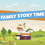 Family Storytime Books in a Field