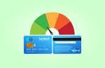 image of credit card, with scale from green to red 