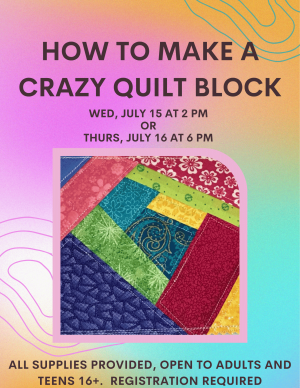 Crazy Quilt Block Class