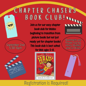 Chapter Chasers Book Club:  Bookmarks Are People Too! image