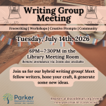 14 July 6pm writing group