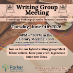 9 June 6pm writing group