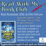Read with Me Book Club:  Samantha Spinner and the super-secret plans by Russell Ginns 
