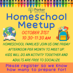 October Homeschool Meetup. 