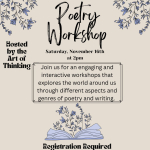 Poetry Workshop: Hosted by Art of Thinking 