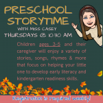 Preschool Storytime with Miss Casey