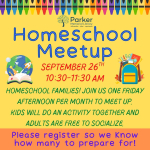  September Homeschool Meetup. 