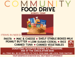 cans, what is  needed for a the food drive