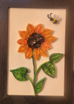 a sunflower and a bumble bee
