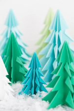 Pine tree made from paper