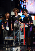 teenagers with robots