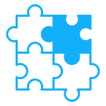 light blue puzzle pieces.