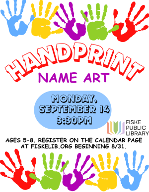 Handprint Name Art image