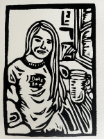 Linoprint Ashley Doke