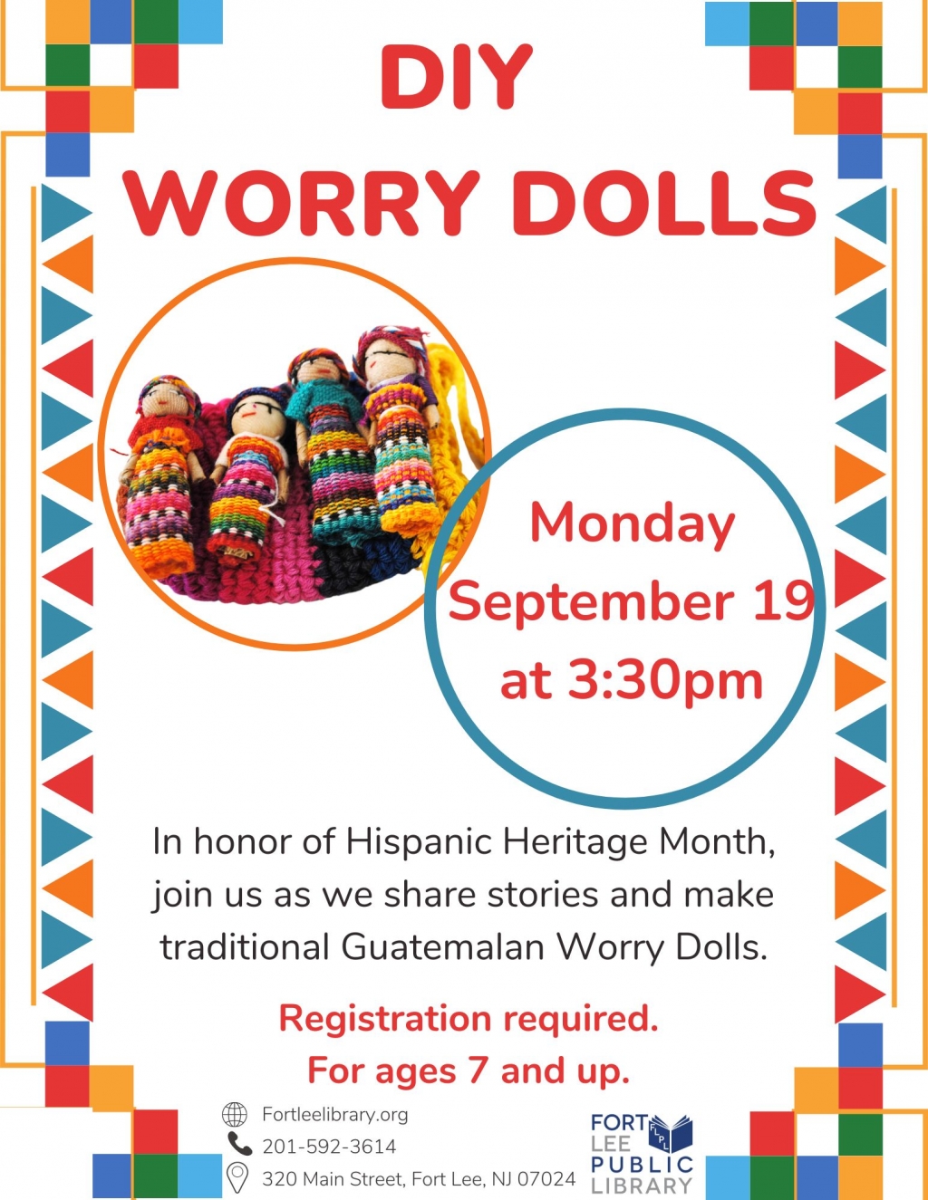 09/19/2022 Worry Dolls Fort Lee Public Library