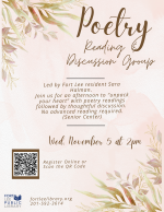 grassy tendrils on the corners of a description of a library program