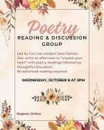 Poetry Reading & Discussion Group Oct 25