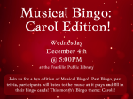 Musical Bingo: Carol Edition!