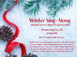 Winter Sing-Along with Dean College Vocal Ensemble