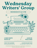Flyer for the Wednesday Writers' Group.