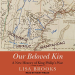 Book cover with map of New England with indigenous location names. 