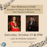 Concert - European Art Songs: A Musical Journey from Ukraine to Germany