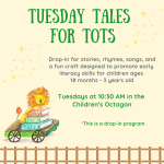 Tales for Tots Storytime every Tuesday at 10:30