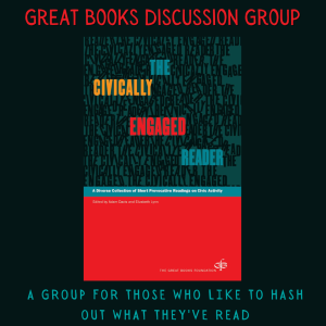 IN PERSON: Great Books Discussion Group image