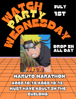 Naruto Watch Party Flyer 