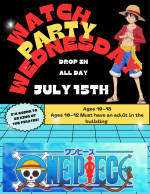 One Piece Watch Party  Flyer 