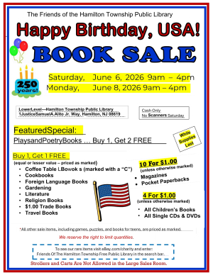 Library Calendar – Hamilton Township Public Library
