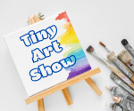 Small Canvas with paint brush